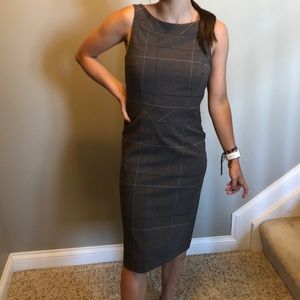 H&M - Brown plaid sleeveless sheath